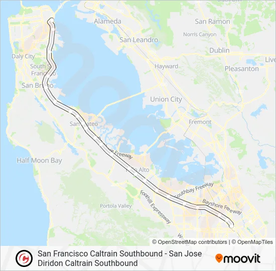 LOCAL WEEKDAY Train Line Map
