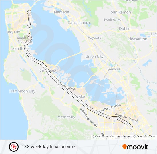 LOCAL WEEKDAY Train Line Map