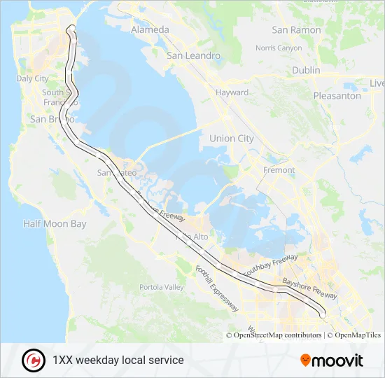 LOCAL WEEKDAY Train Line Map