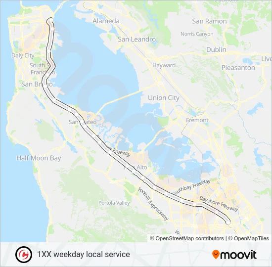 LOCAL WEEKDAY Train Line Map