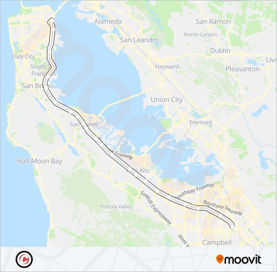LOCAL WEEKDAY Train Line Map