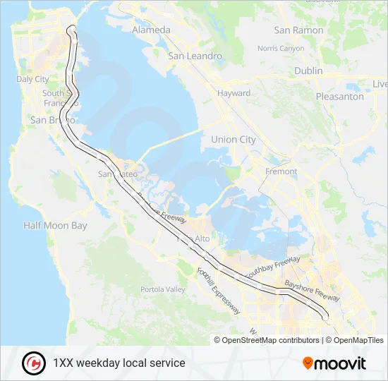 LOCAL WEEKDAY Train Line Map