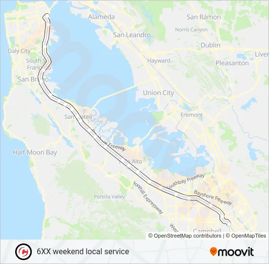 WEEKEND LOCAL Train Line Map