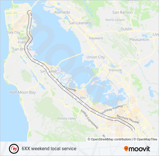 WEEKEND LOCAL Train Line Map