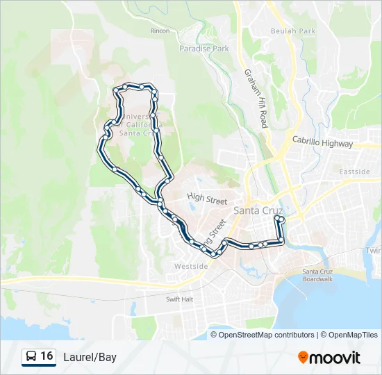 16 Bus Line Map