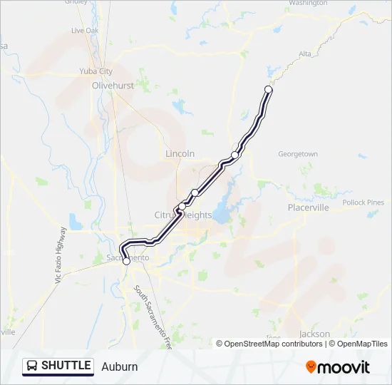 SHUTTLE Bus Line Map