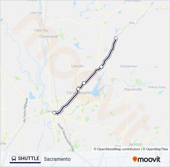 SHUTTLE Bus Line Map