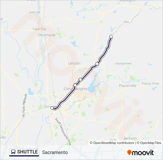 SHUTTLE Bus Line Map