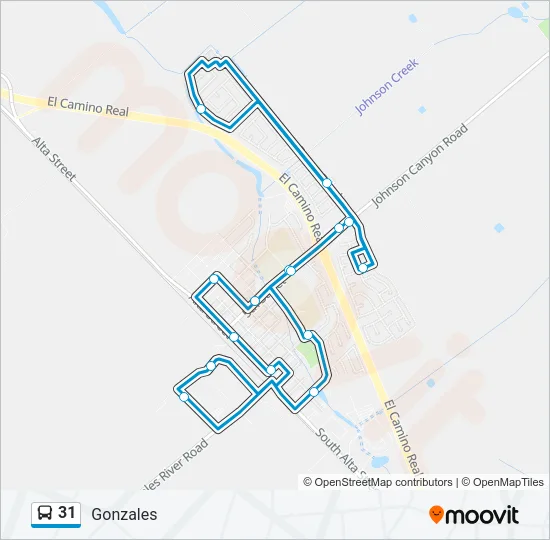 31 Bus Line Map