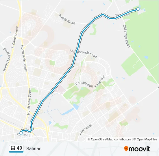 40 Bus Line Map