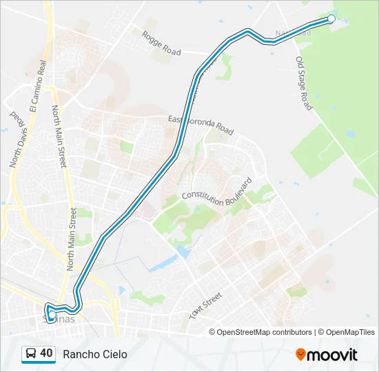 40 Bus Line Map