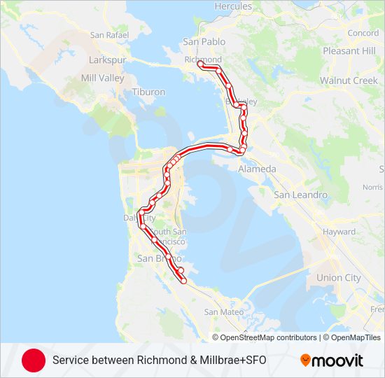 RED BART Line Map