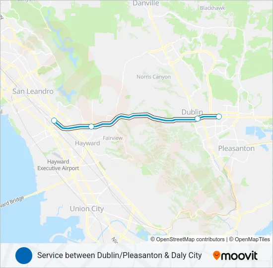 BLUE BART Line Map