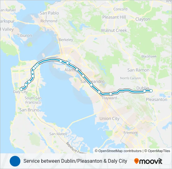 BLUE BART Line Map