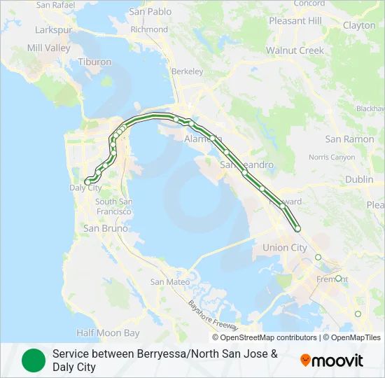 GREEN BART Line Map