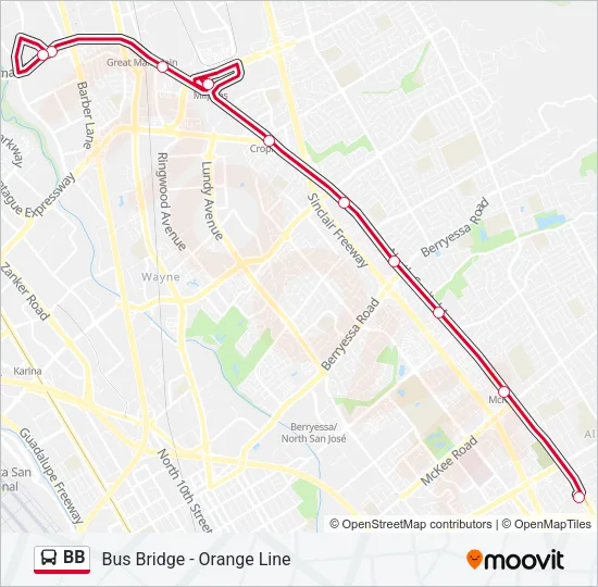 BB Bus Line Map