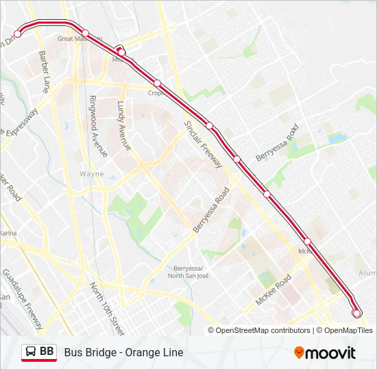 BB Bus Line Map