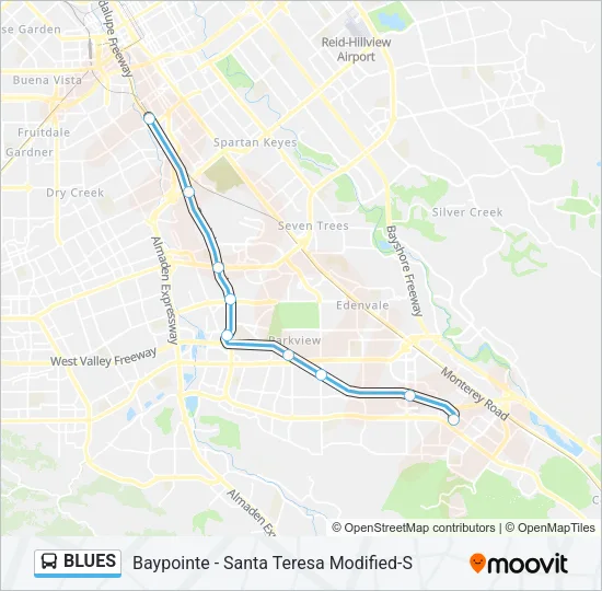 BLUES Bus Line Map