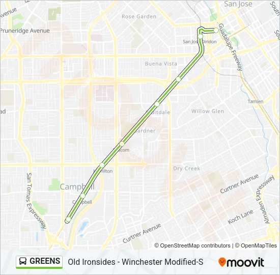GREENS Bus Line Map