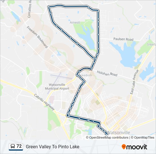 72 Bus Line Map