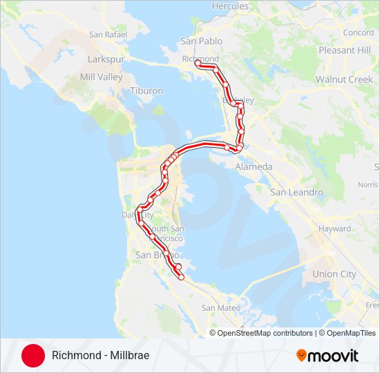 RED BART Line Map