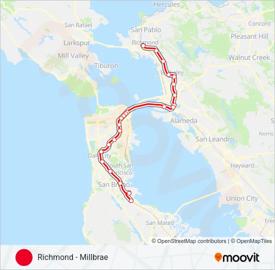 RED BART Line Map