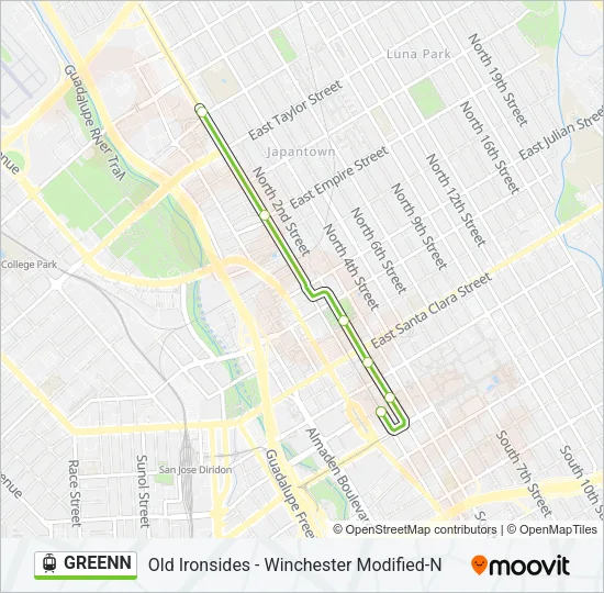 GREENN Light Rail Line Map