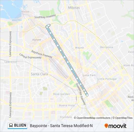 BLUEN Bus Line Map