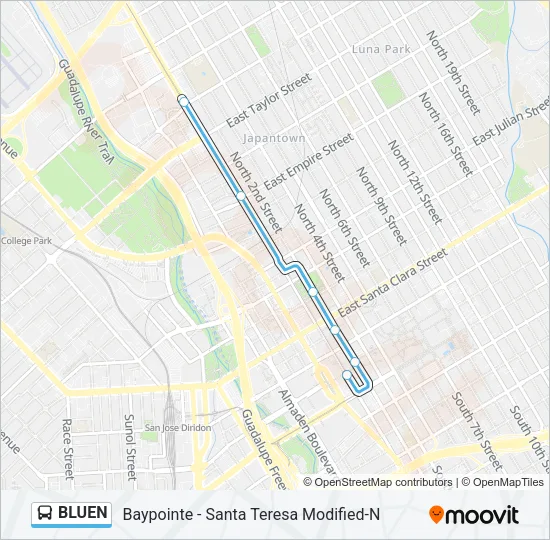 BLUEN Bus Line Map