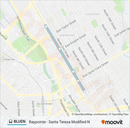 BLUEN Bus Line Map
