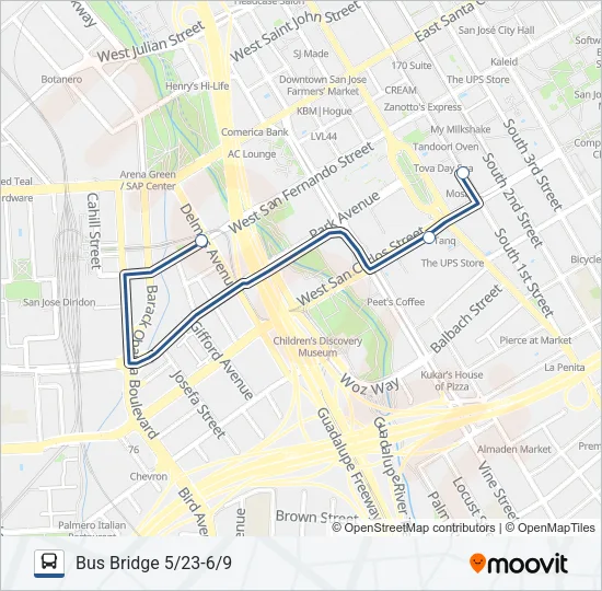 BB 5/23-6/9 Bus Line Map