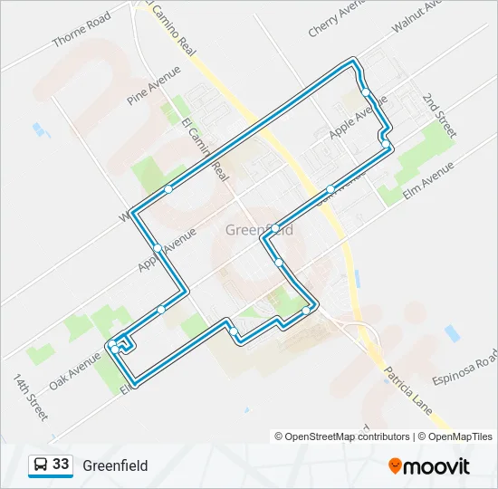 33 Bus Line Map