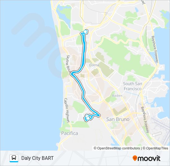 SKY SHUTTLE Bus Line Map