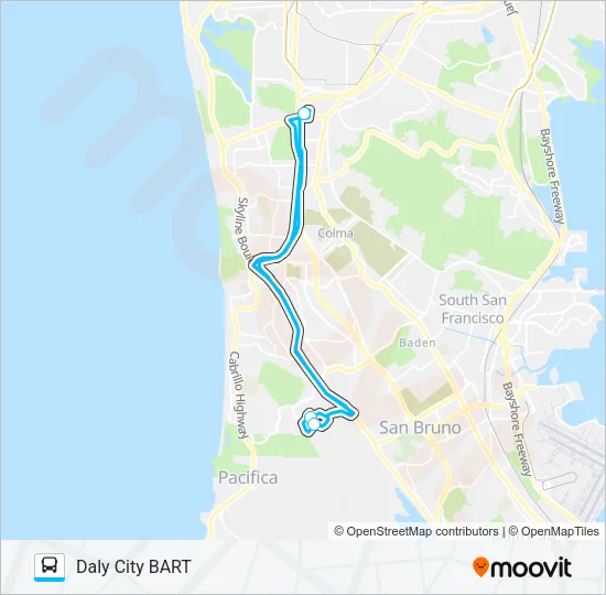 SKY SHUTTLE Bus Line Map
