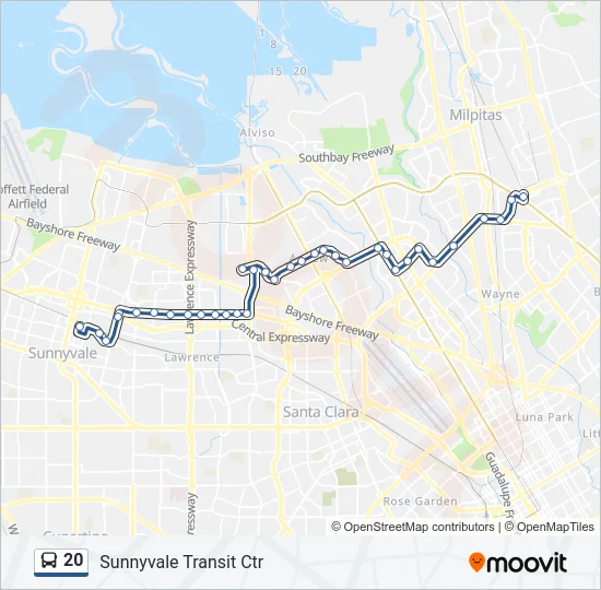 20 Bus Line Map