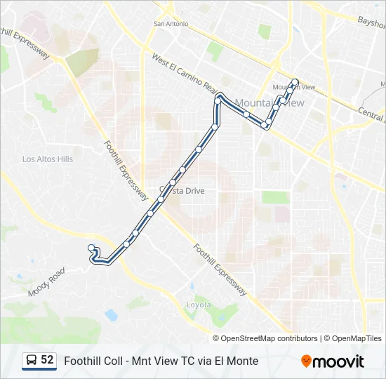 52 Bus Line Map
