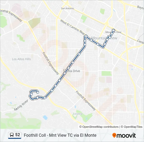 52 Bus Line Map