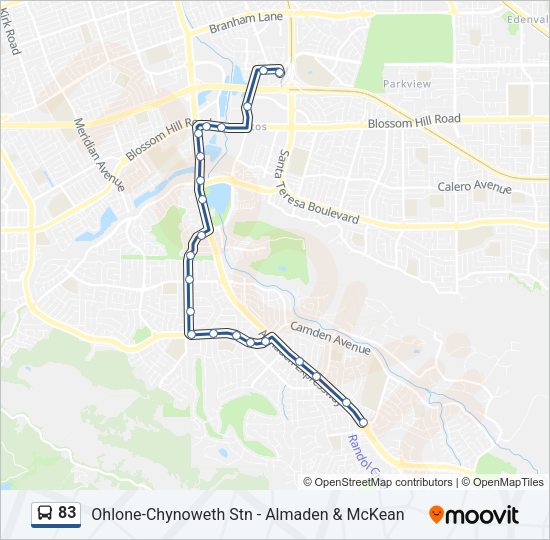 83 Bus Line Map