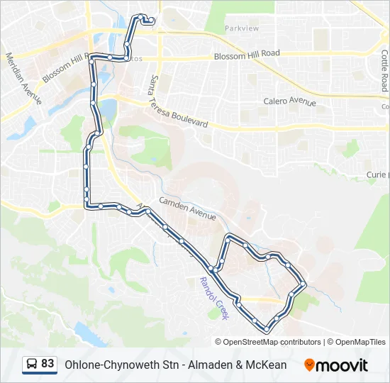 83 Bus Line Map