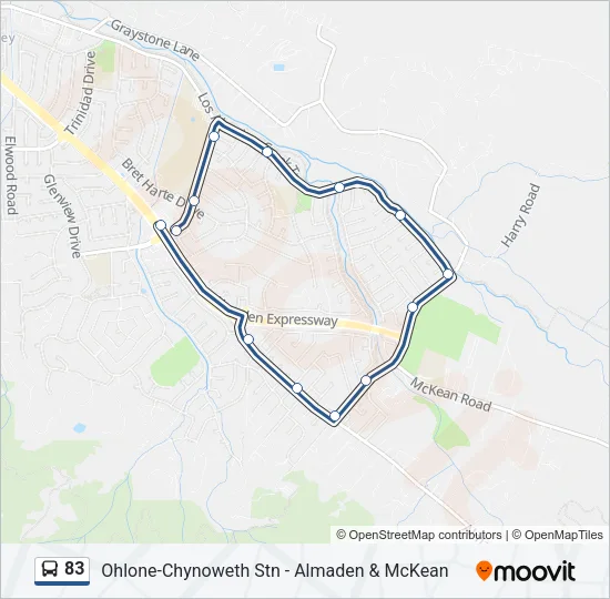83 Bus Line Map