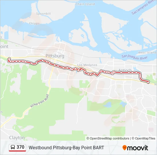 370 Bus Line Map