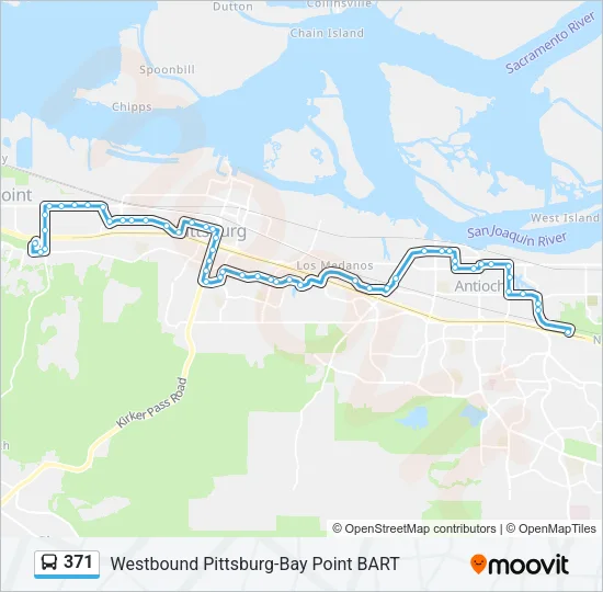 371 Bus Line Map