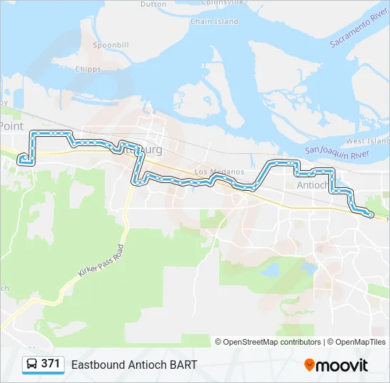 371 Bus Line Map