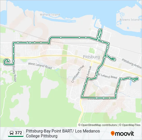 372 Bus Line Map