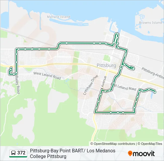 372 Bus Line Map