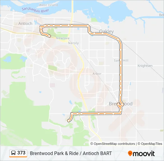373 Bus Line Map