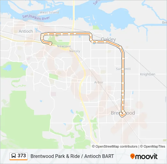373 Bus Line Map