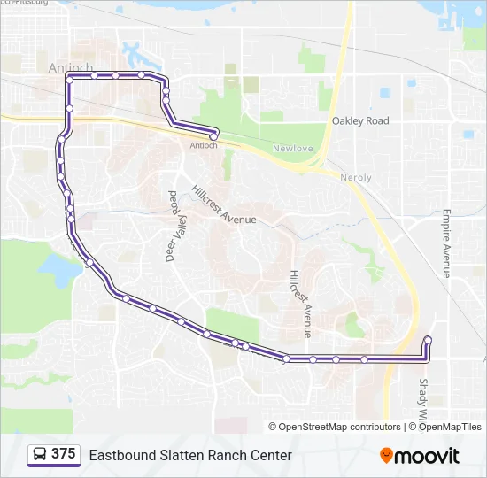 375 Bus Line Map