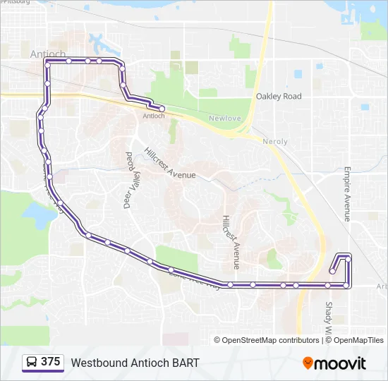 375 Bus Line Map