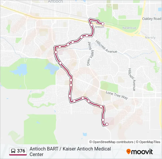 376 Bus Line Map